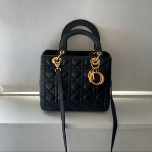Lady Dior Medium crafted in Cannage Leather, iconic Handbag in beautiful Black.